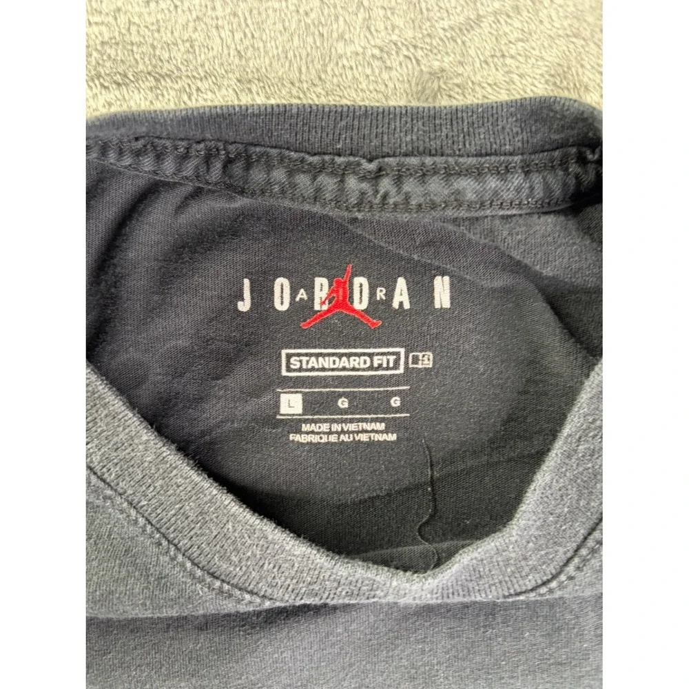 Jordan Air Hangtag Graphic Mens L Black T-Shirt Short Sleeve